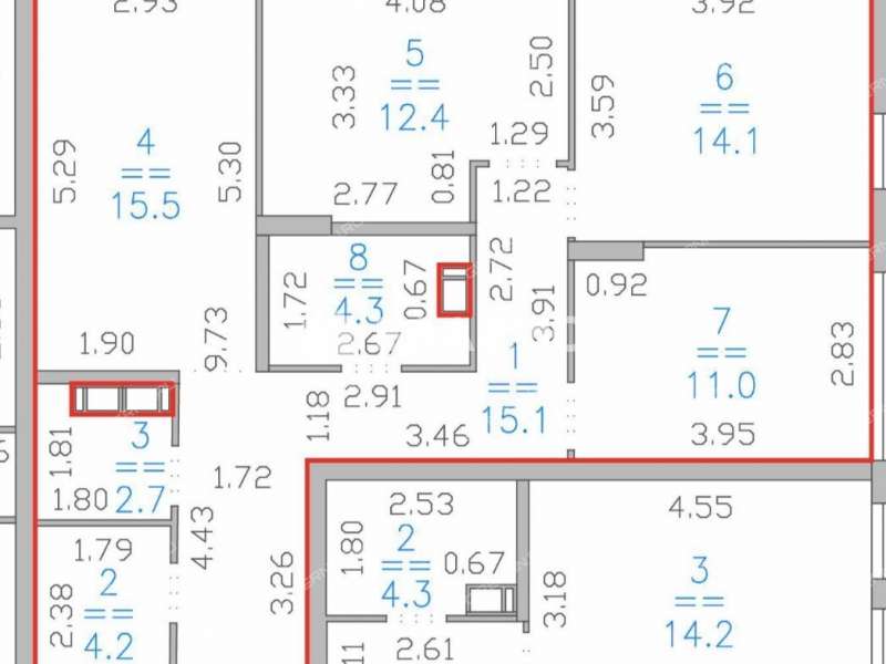 трёхкомнатная квартира на Медицинской улице дом 15 к1