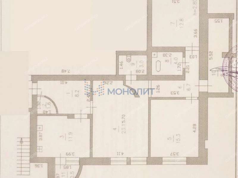 трёхкомнатная квартира на Трудовой улице дом 8