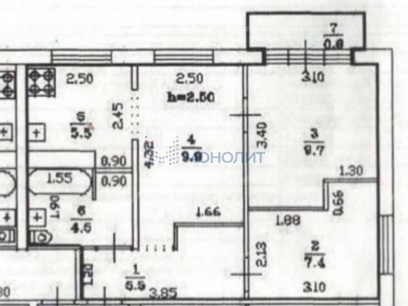 трёхкомнатная квартира на Автомеханической улице дом 3А