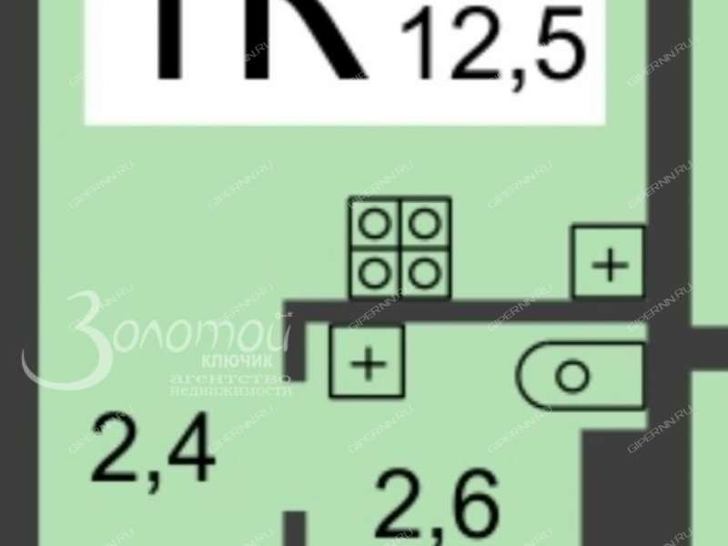 квартира-студия на Мончегорской улице дом 12 к2