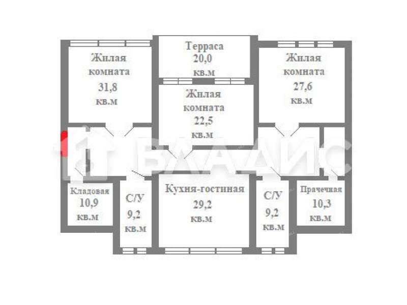 трёхкомнатная квартира на Алексеевской улице дом 20Б