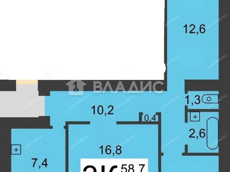 трёхкомнатная квартира на улице Героя Советского Союза Усилова дом 1 к4