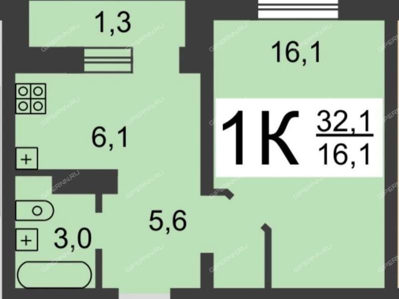 однокомнатная квартира на улице Янки Купалы дом 28