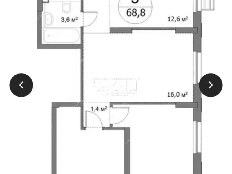 трёхкомнатная квартира на улице Сергея Акимова дом 50