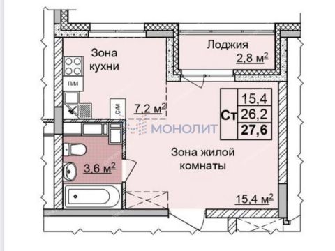 kvartira-studiya-ul-akademika-chazova-d-2 фото