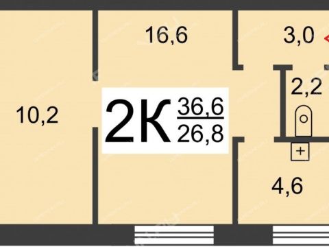 2-komnatnaya-poselok-40-let-oktyabrya-ul-zenitchikov-d-5 фото