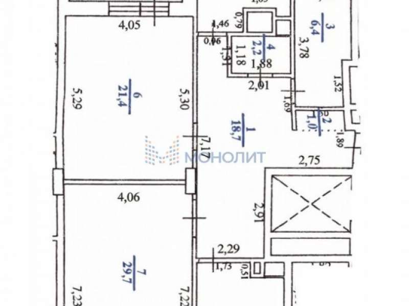 трёхкомнатная квартира на Большой Покровской улице дом 78