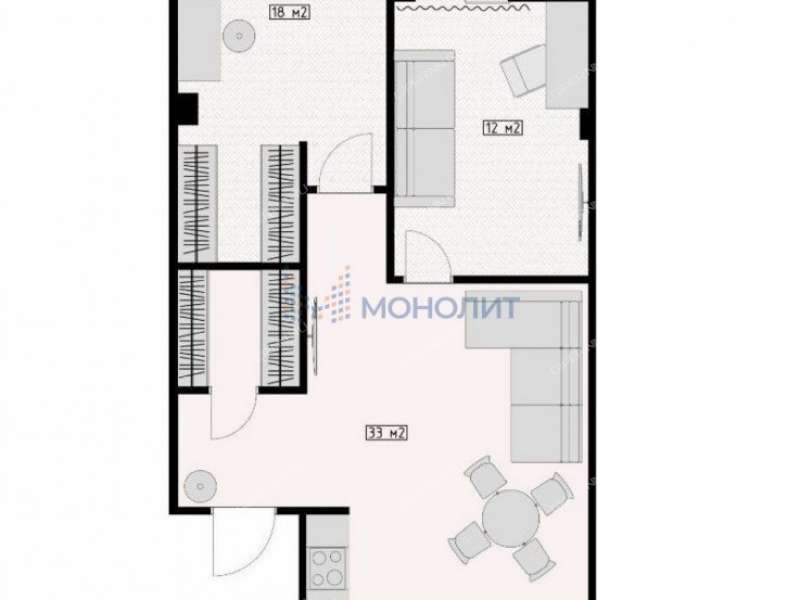 двухкомнатная квартира на Славянской улице дом 35 к1