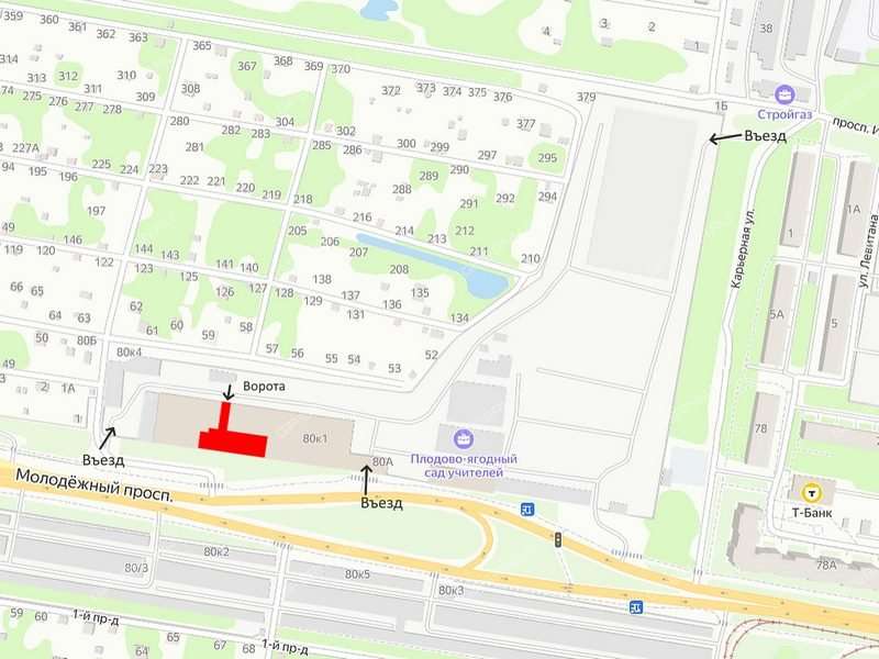 помещение под склад на Молодежный пр-кт, д.80к1