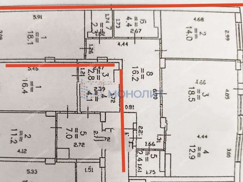 трёхкомнатная квартира на Краснозвёздной улице дом 33