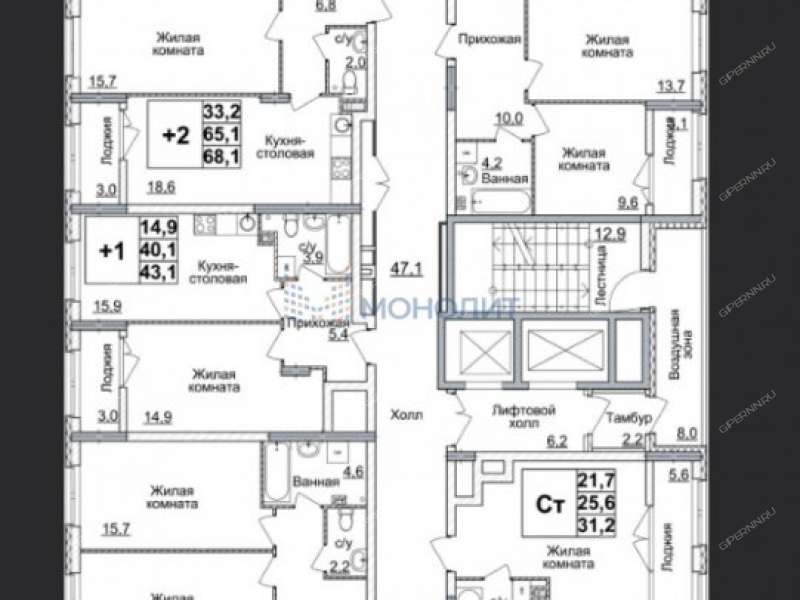 квартира-студия в новостройке на улице Родионова дом 31