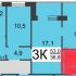 трёхкомнатная квартира на Южном шоссе дом 21
