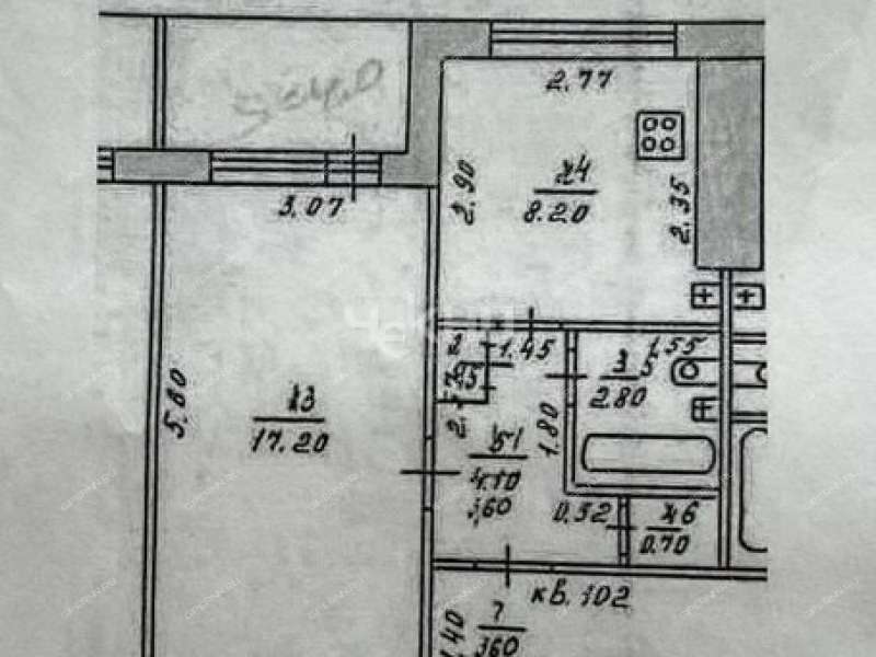 однокомнатная квартира на улице Героя Советского Союза Усилова дом 10