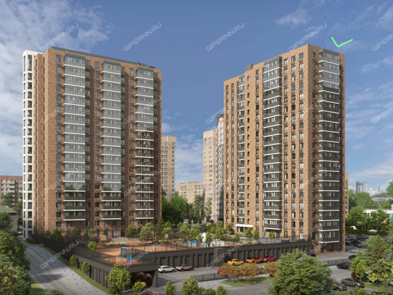 двухкомнатная квартира в новостройке на 2-й Оранжерейной улице дом 4А к1